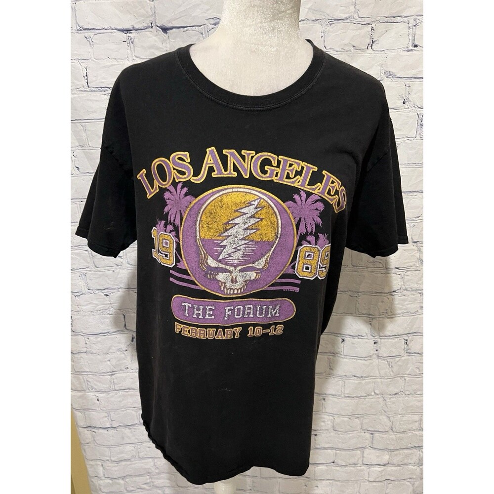 Grateful Dead Shirt Mens Large Los Angeles The Forum Rock Band Tee Adult Black
